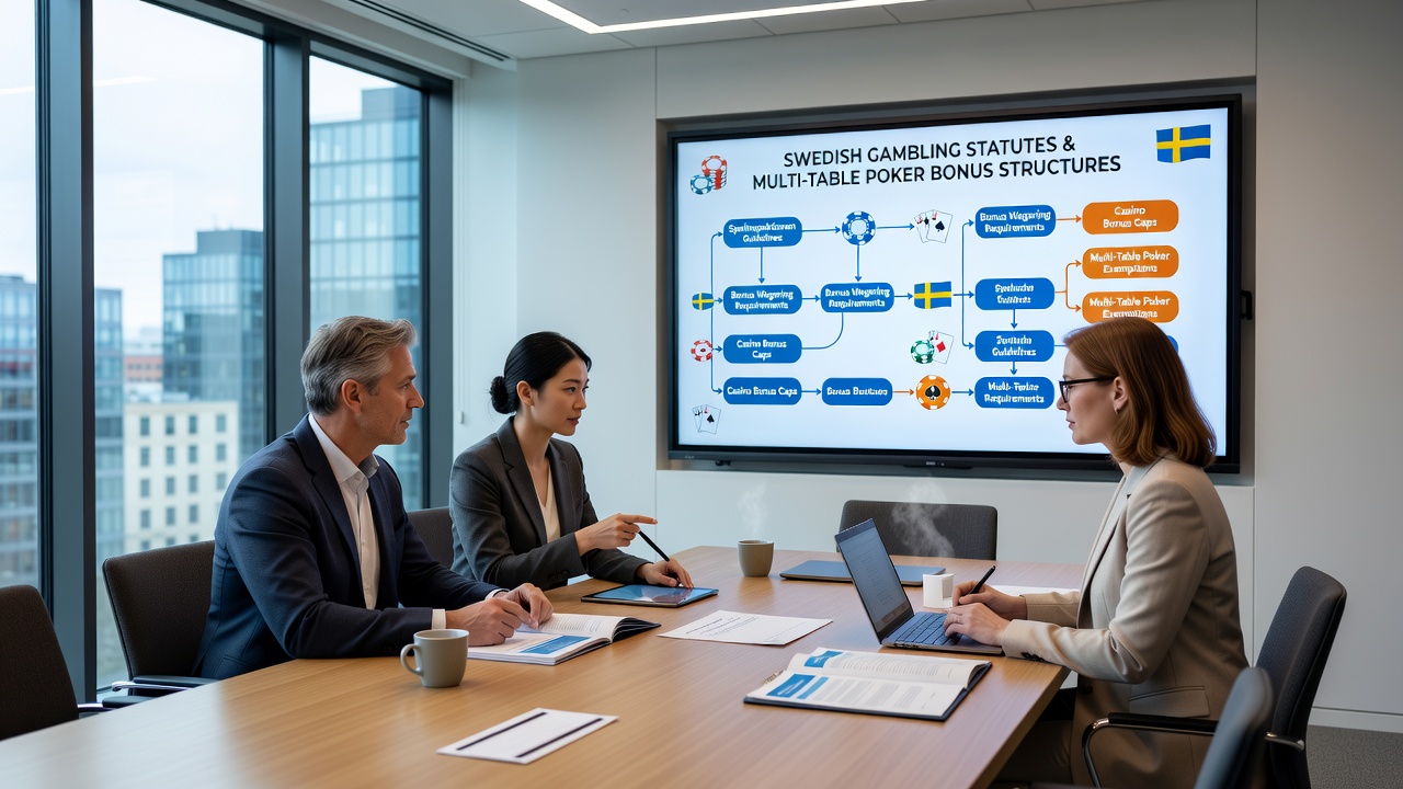 Multi-table poker tournament interface on a regulated Swedish platform